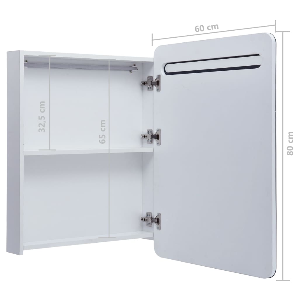 vidaXL Bathroom Cabinet | White and silver