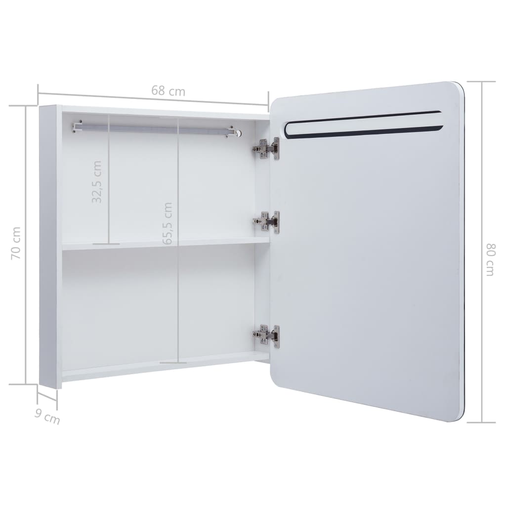 vidaXL Bathroom Cabinet | White and silver