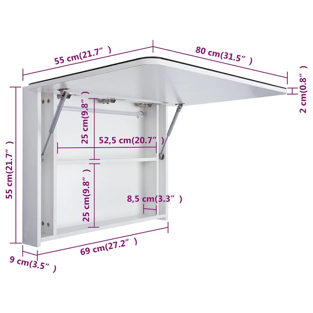 vidaXL Bathroom Cabinet | White and Silver | MDF with melamine finish, Glass