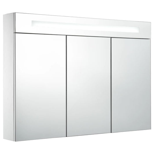 285121 vidaXL LED Bathroom Mirror Cabinet 88x13x62 cm