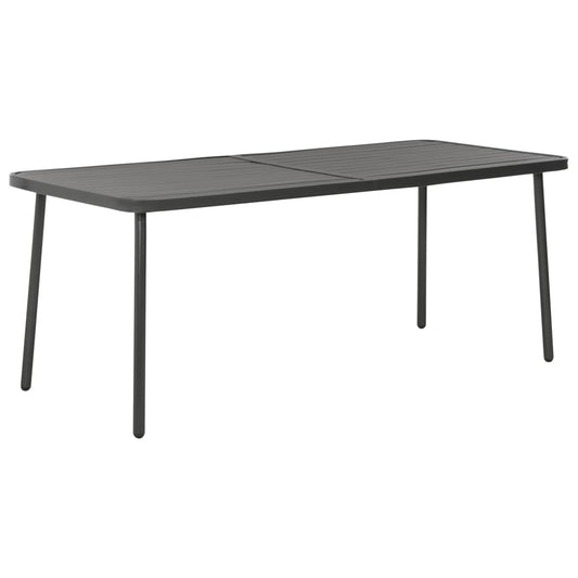 vidaXL Dining Set | Dark Grey | E-coated and powder-coated steel | Medium