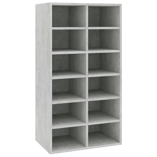 800400 vidaXL Shoe Rack Concrete Grey 54x34x100,5 cm Engineered Wood