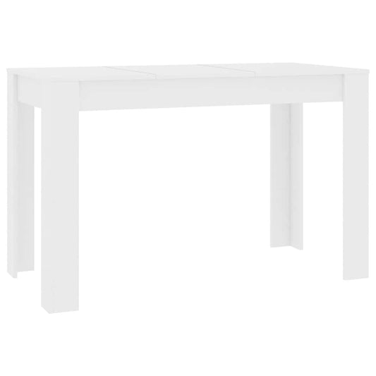 800432 vidaXL Dining Table White 120x60x76 cm Engineered Wood