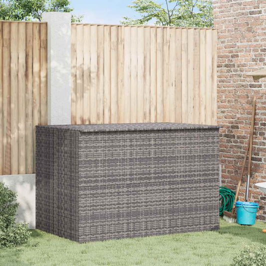 vidaXL Outdoor Storage Box | Grey | PE Rattan | 150x100x100 cm