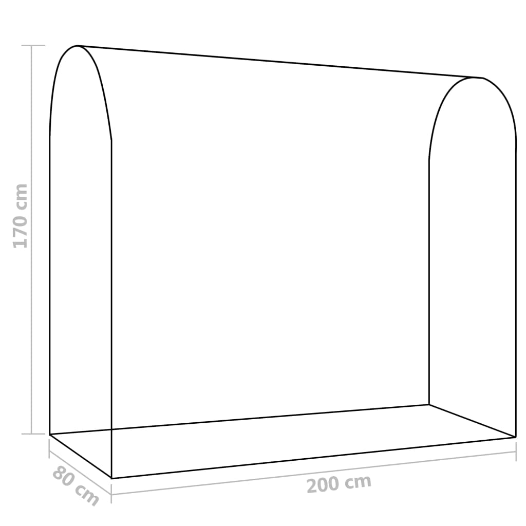 46916 vidaXL Greenhouse with Zippered Door 200x80x170 cm
