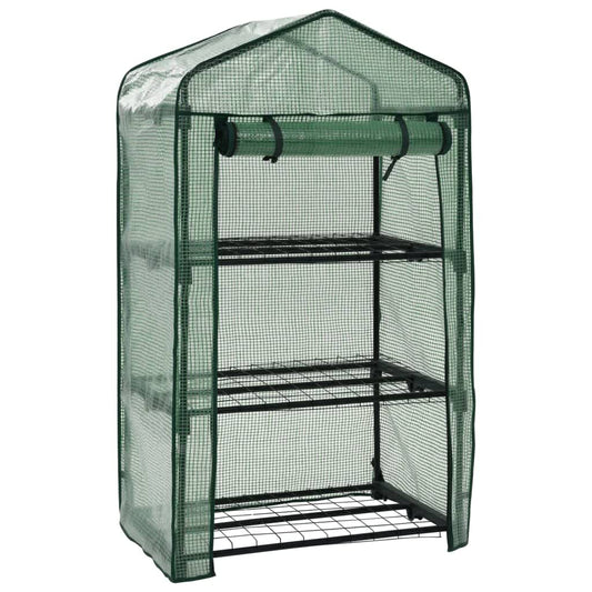 46917 vidaXL 3-Tier Mini Greenhouse 69x49x125 cm