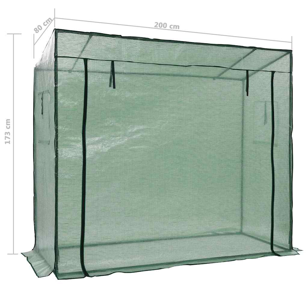 46918 vidaXL Walk-in Greenhouse 200x80x173 cm