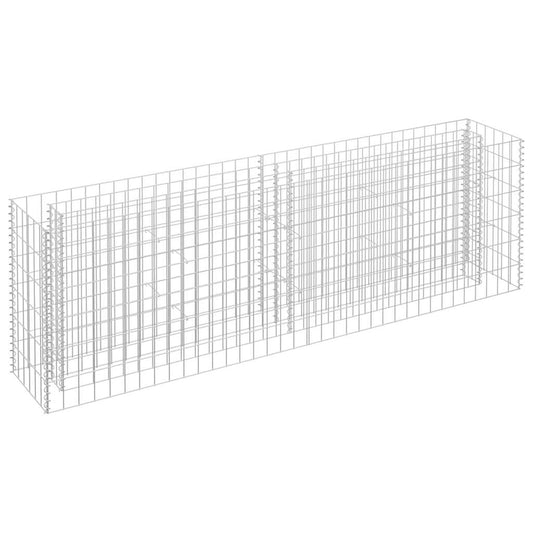 145634 vidaXL Gabion Raised Bed Galvanised Steel 180x30x60 cm