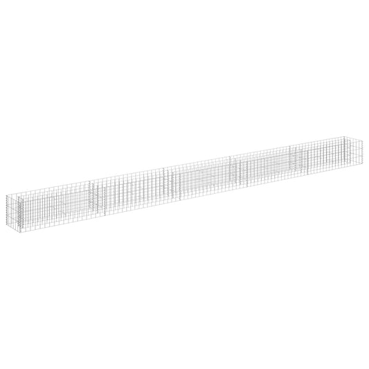 145645 vidaXL Gabion Raised Bed Galvanised Steel 450x30x30 cm