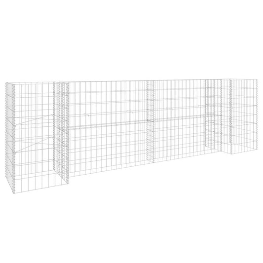 145660 vidaXL H-Shaped Gabion Planter Steel Wire 260x40x80 cm