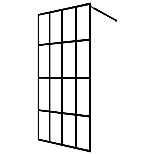 145675 vidaXL Walk-in Shower Screen Clear Tempered Glass 90x195 cm