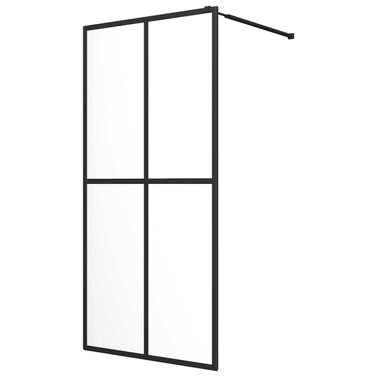 145680 vidaXL Walk-in Shower Screen Clear Tempered Glass 90x195 cm