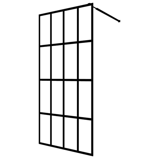 145686 vidaXL Walk-in Shower Screen Frosted Tempered Glass 100x195 cm