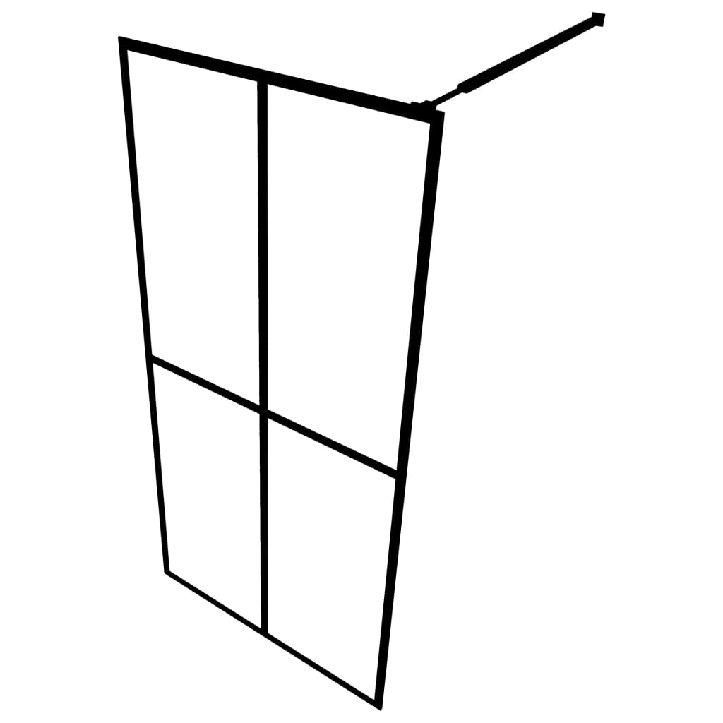 vidaXL Walk-in Shower Screen Frosted Tempered Glass 90x195 cm