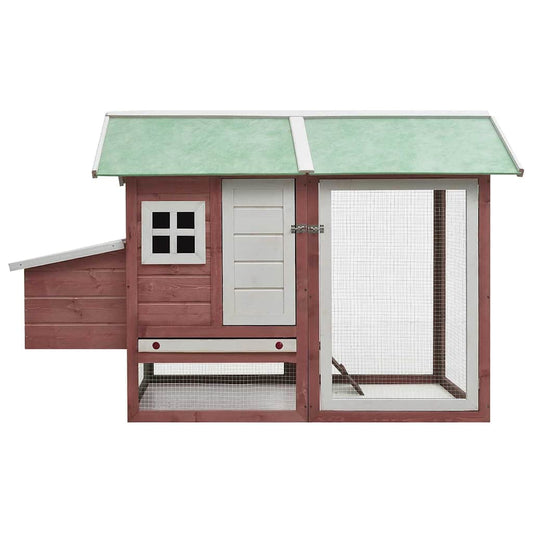 vidaXL Chicken Cage Mocha 170x81x110 cm Solid Pine & Fir Wood
