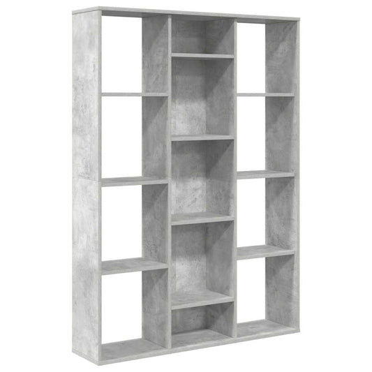 vidaXL Room Divider/Book Cabinet Concrete Grey 100x24x140 cm