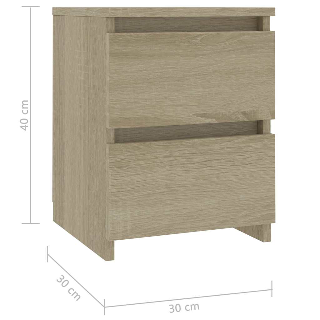 800519 vidaXL Bedside Cabinet Sonoma Oak 30x30x40 cm Engineered Wood