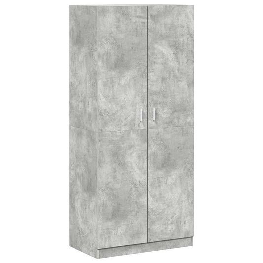 800634 vidaXL Wardrobe Concrete Grey 90x52x200 cm Engineered Wood