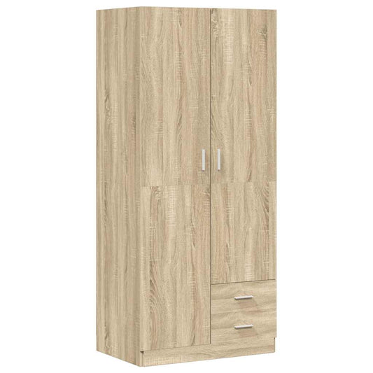 vidaXL Wardrobe | Sonoma oak | Engineered wood | Compact | Wardrobe