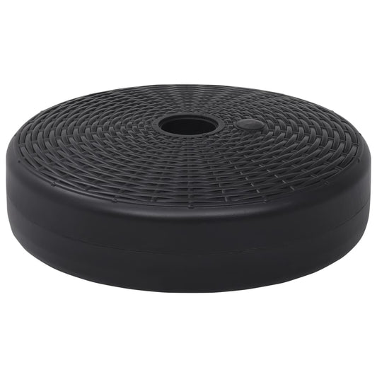 vidaXL Umbrella Base Sand/Water Filled 24 L Black