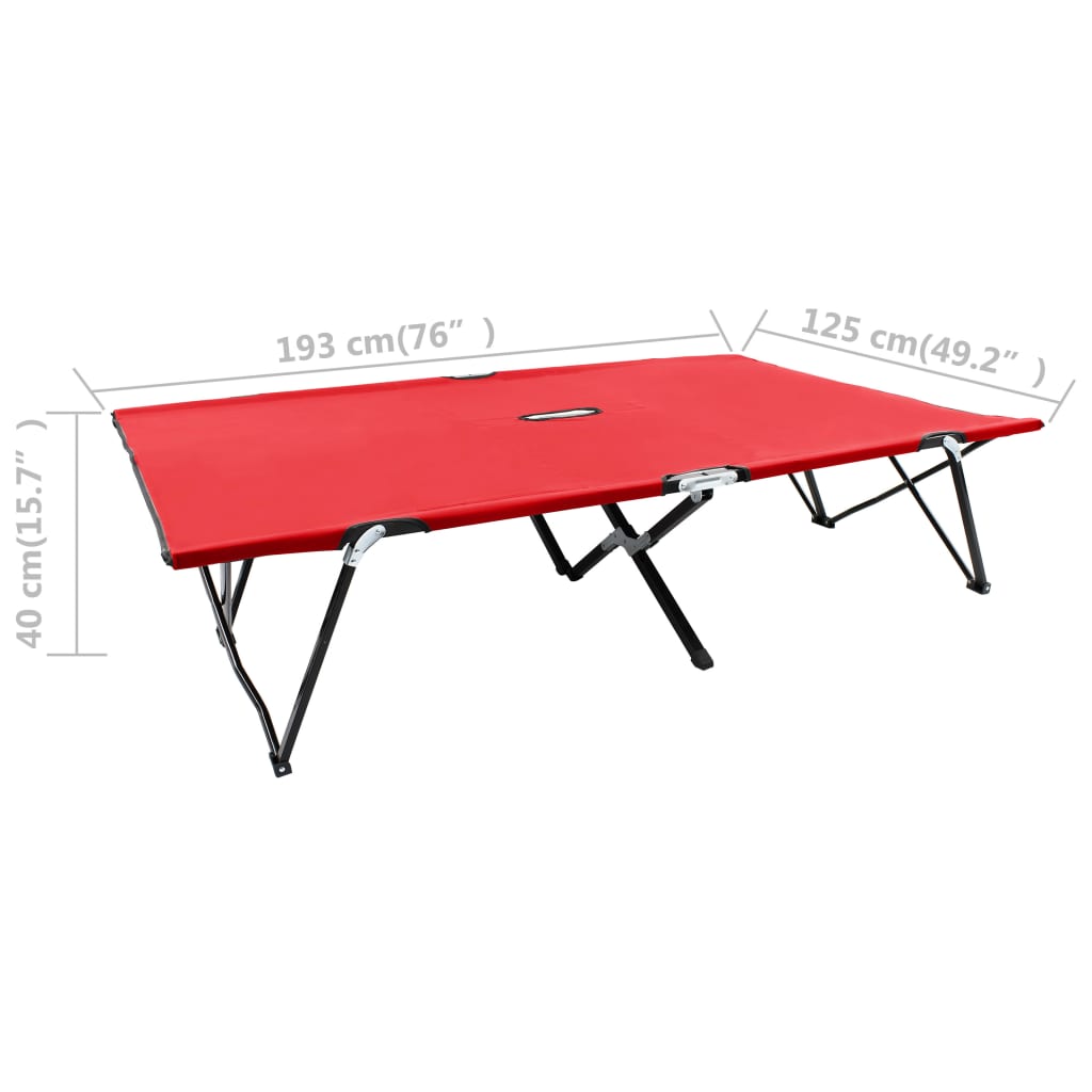 vidaXL Sun Lounger | Red