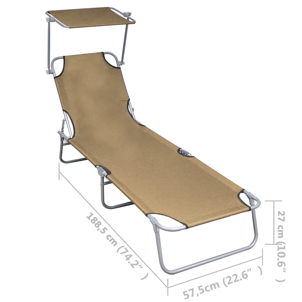 vidaXL Sunlounger | Taupe
