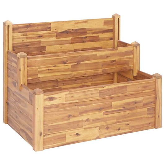 46582 vidaXL 2-Tier Garden Planter 110x75x84 cm Solid Acacia Wood