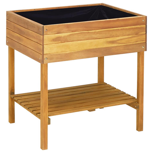 46584 vidaXL Raised Garden Planter 78,5x58,5x78,5 cm Solid Acacia Wood
