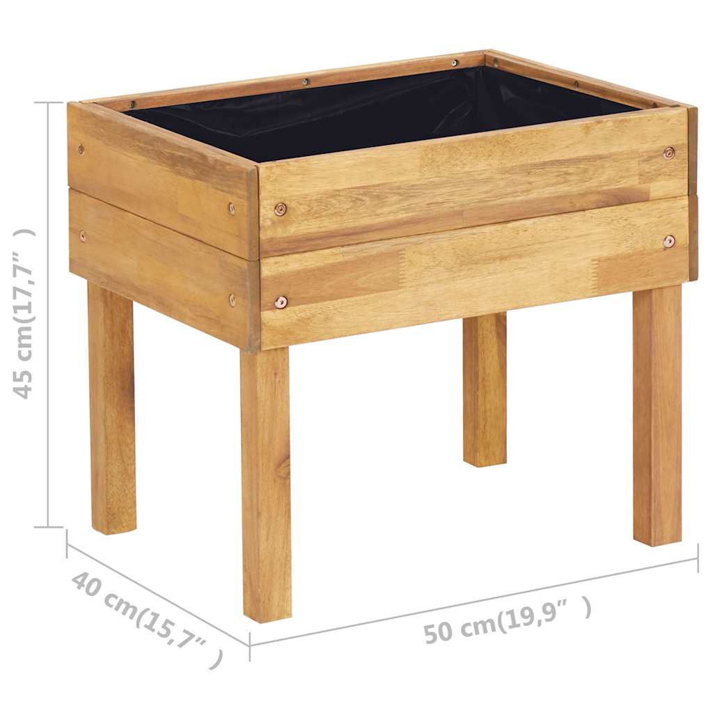 46585 vidaXL Raised Garden Planter 50x40x45 cm Solid Acacia Wood