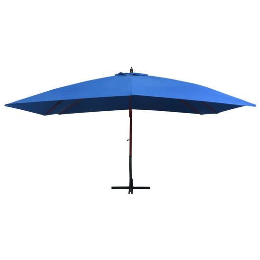 vidaXL Garden Parasol | Blue | Polyester, Bamboo, Firwood | 400x300 cm
