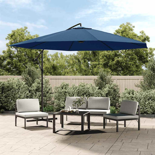 vidaXL Cantilever Garden Parasol | Blue | Polyester | 350 cm diameter | Tiltable