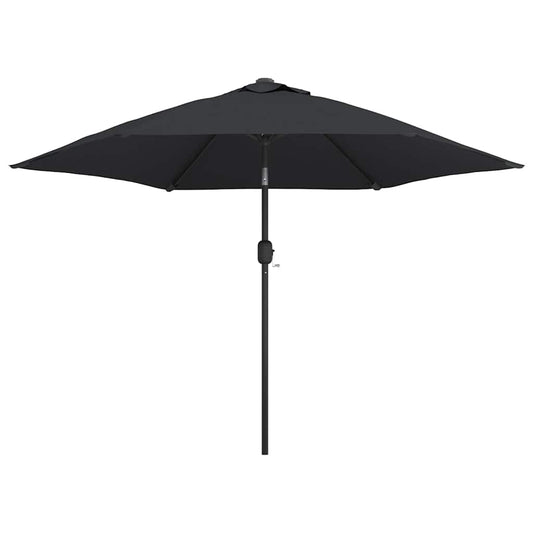 vidaXL Garden Parasol | Black | Polyester, Steel | Large | Garden Parasol
