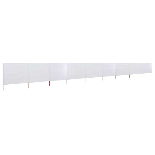 vidaXL 9-panel Wind Screen Fabric 1200x120 cm Sand White