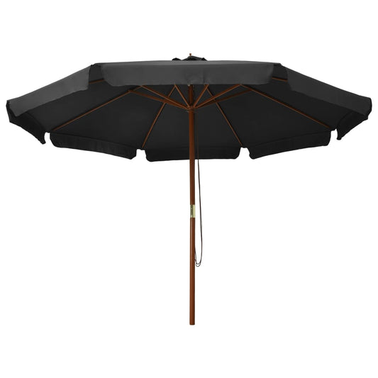 vidaXL Garden Parasol | Anthracite | Polyester | Large | Foldable