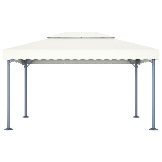 vidaXL Gazebo 400x300 cm Cream Aluminium