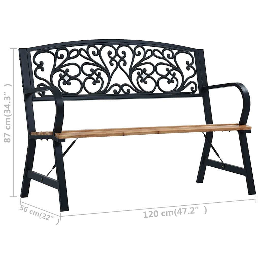 47940 vidaXL Garden Bench 120 cm Wood