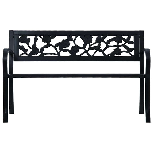 47942 vidaXL Garden Bench 125 cm Black Steel
