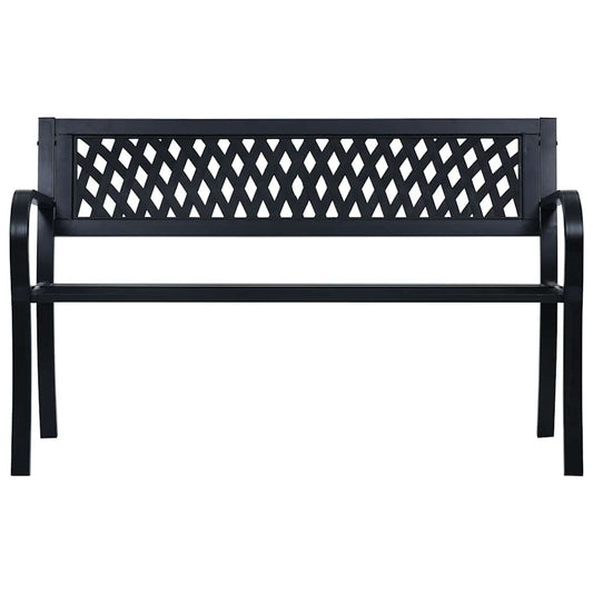 47943 vidaXL Garden Bench 125 cm Black Steel