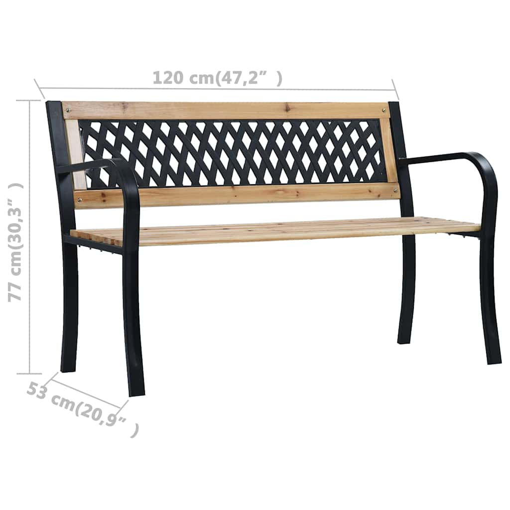 47944 vidaXL Garden Bench 120 cm Wood