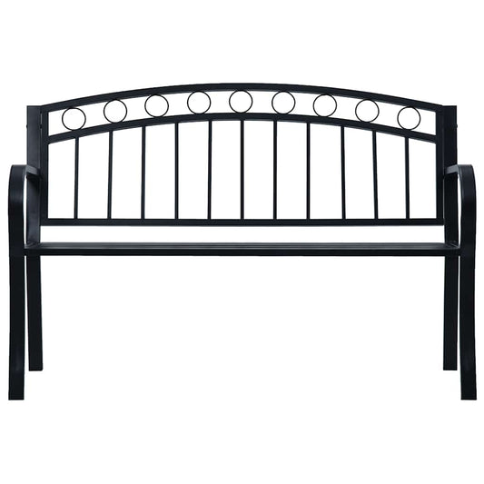 47945 vidaXL Garden Bench 125 cm Black Steel