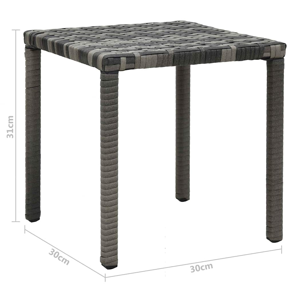 vidaXL Sun Loungers with Table Poly Rattan Anthracite