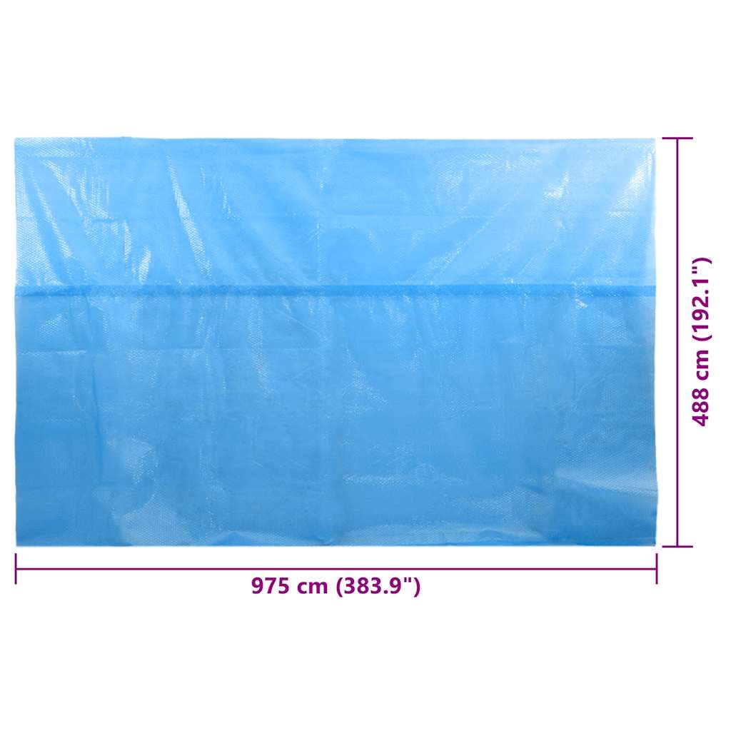 vidaXL Pool Cover | Blue | Polyethylene | Large | Foldable