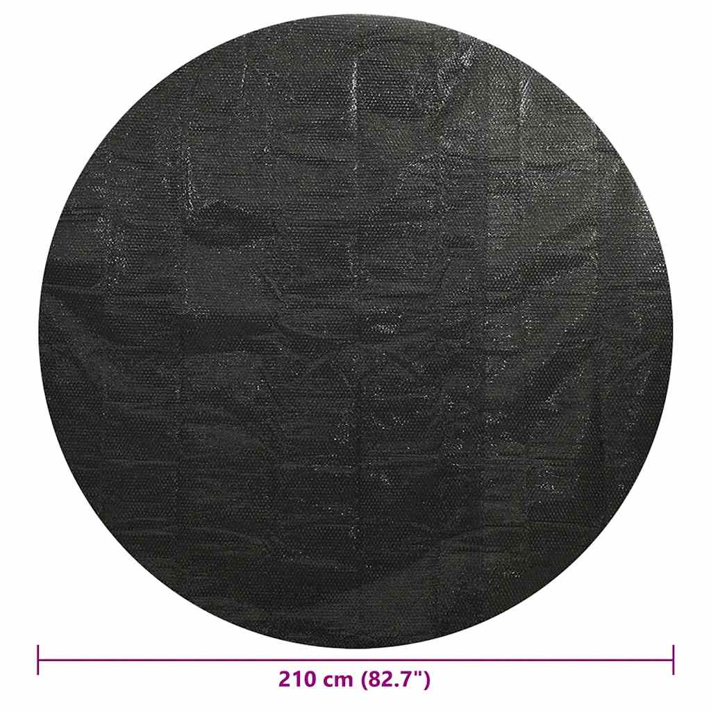 92152 vidaXL Pool Cover Black 210 cm PE