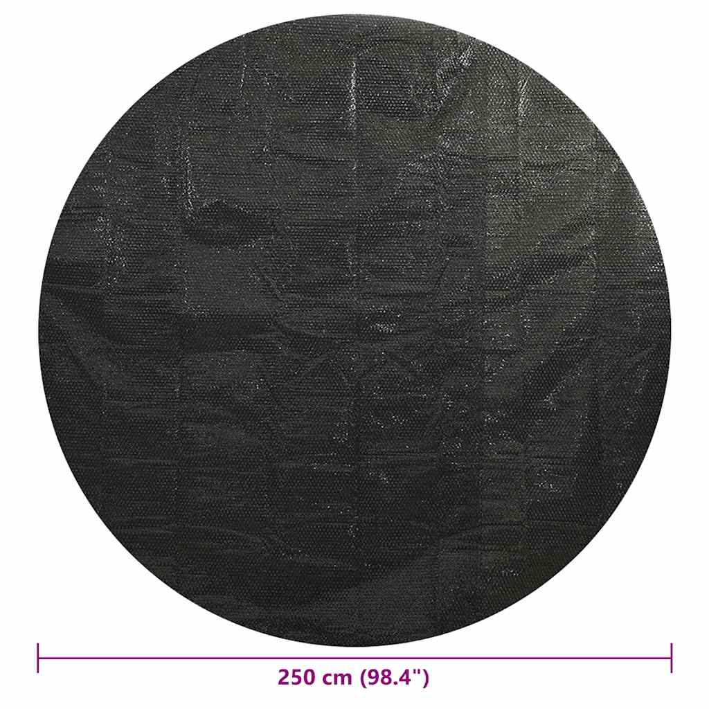 vidaXL Pool Cover | Black | Polyethylene (PE) | 250 cm diameter