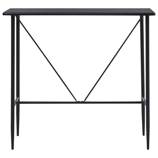 vidaXL Bar Table Black 120x60x110 cm MDF