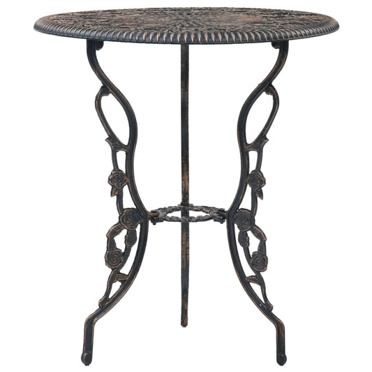 vidaXL Bistro Set | Bronze | Cast Aluminium | Compact | Durable | Bistro Set