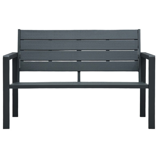 vidaXL Garden Bench | Grey | HDPE | Medium | Durable | Garden Bench