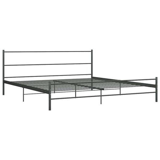 vidaXL Bed Frame without Mattress Grey Metal 200x200 cm