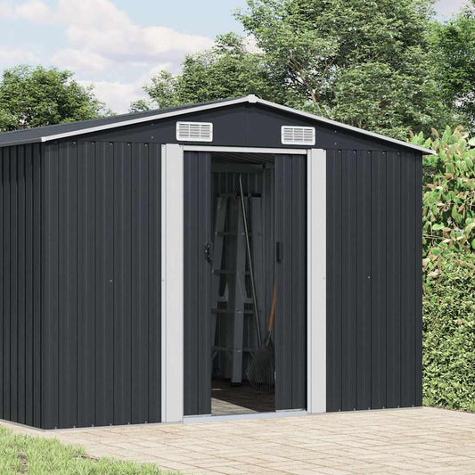 47038 vidaXL Garden Shed Anthracite 257x990x181 cm Galvanised steel