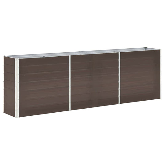 47042 vidaXL Garden Raised Bed Galvanised Steel 240x40x77 cm Brown